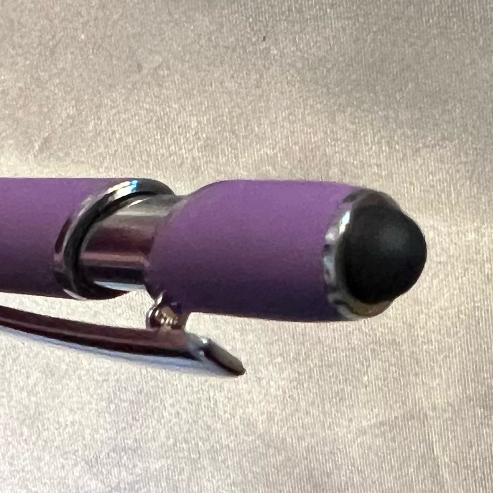 POSH IT PEN Purple Pen with Silver Accents  Posh It, Posh It Real Good Engraved - Picture 3 of 5